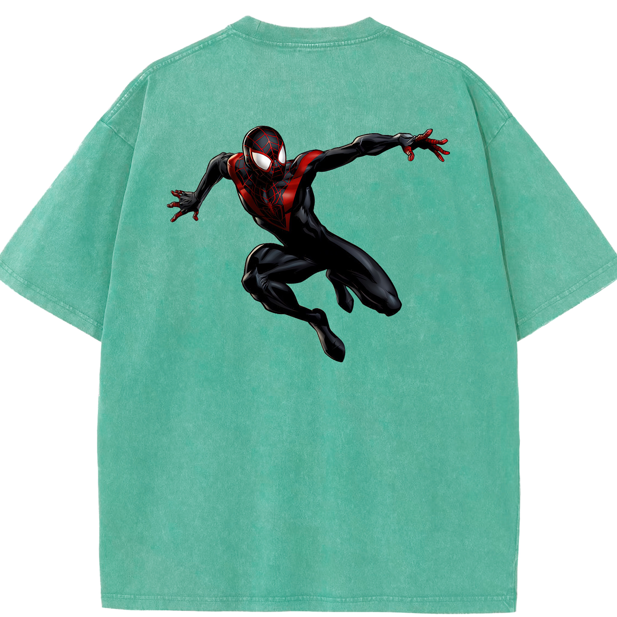 （画像用） Spider Man スパイダーマン 綿100% ヴィンテージ風 半袖Tシャツ（背面プリント）
